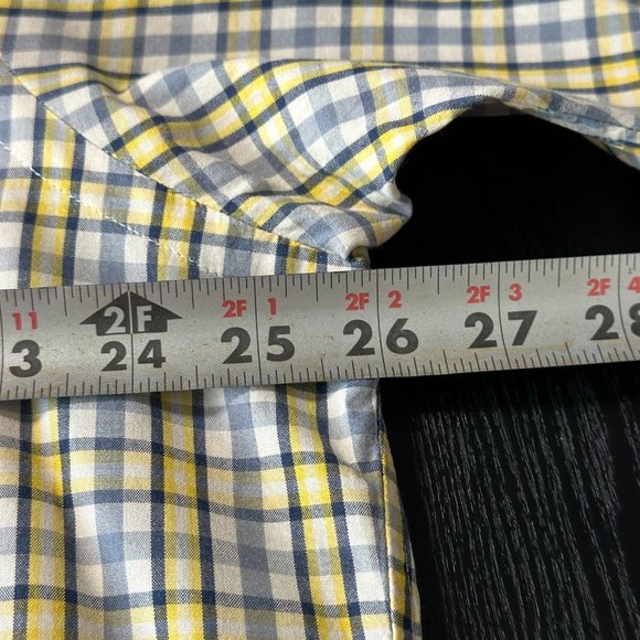 VTG Ralph Lauren Jeans Co Shirt - Size Large - Button Down Plaid Short Sleeve - Picture 7 of 9